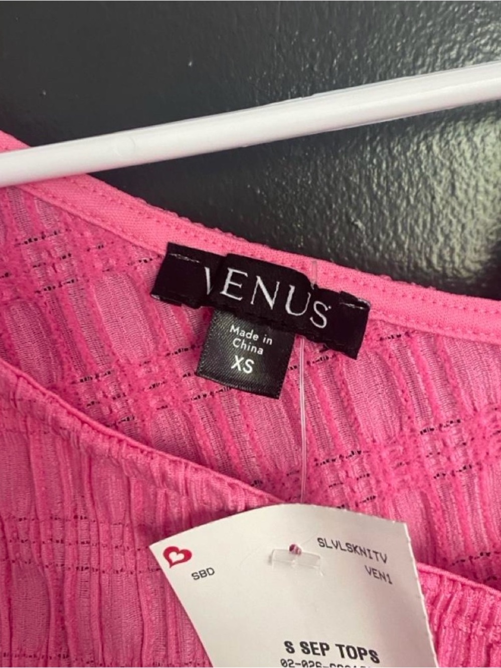 VENUS Bright Fuchsia One-Shoulder Ruffle Tank - Picture 3 of 3